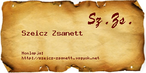 Szeicz Zsanett névjegykártya