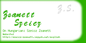 zsanett szeicz business card